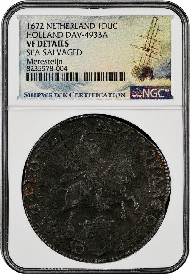 Merestein Silver Rider shipwreck coin